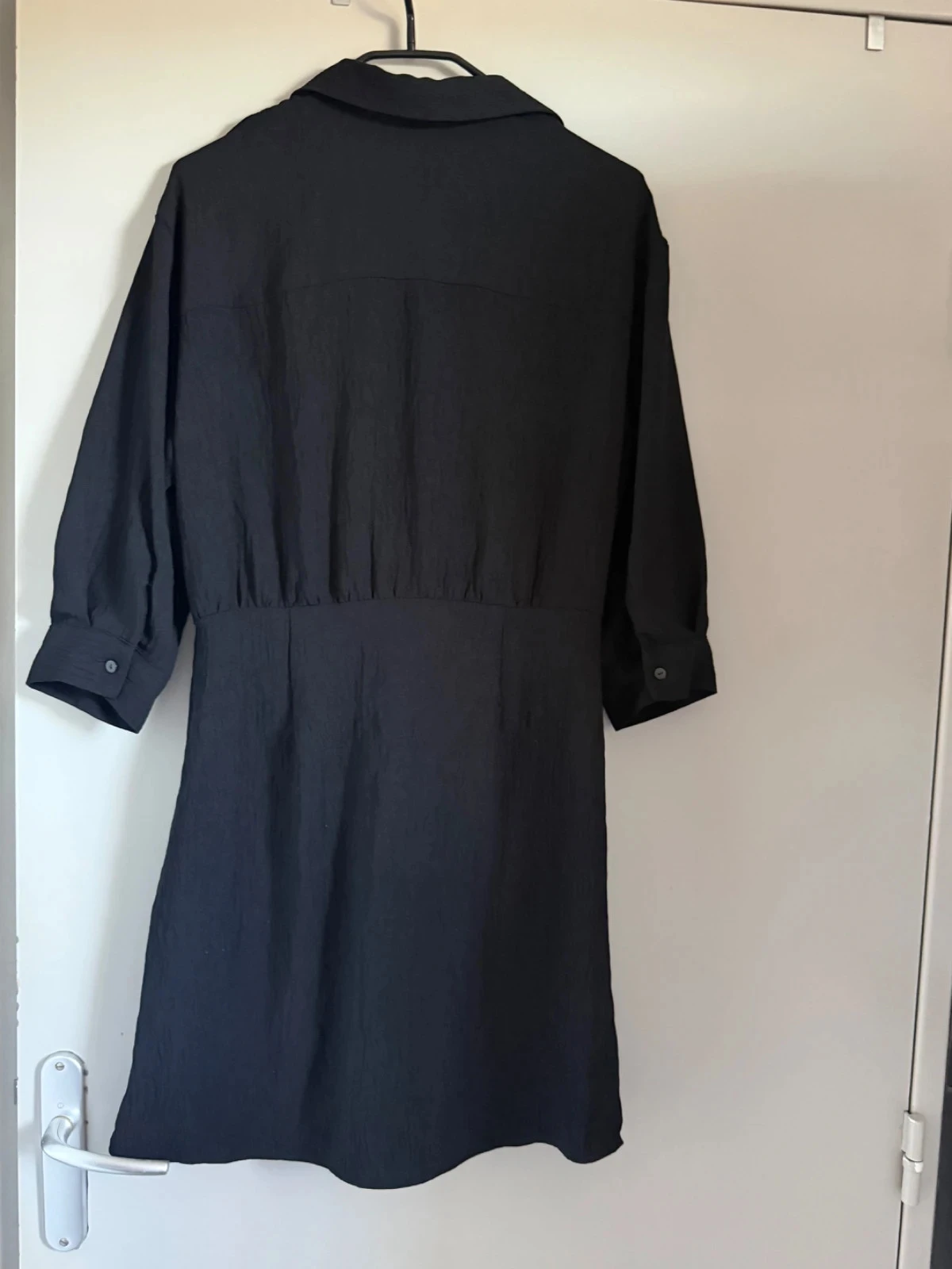 Black tie-front shirt dress Stradivarius - Size M (38) – photo 7